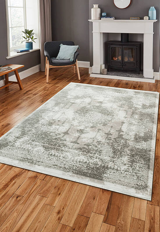 Турецкий однотонный ковер из акрила 5327 Grey