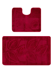 дизайн комплекта ковриков для ванной Confetti Bath Maximus Flora 2577 Burgundy PS