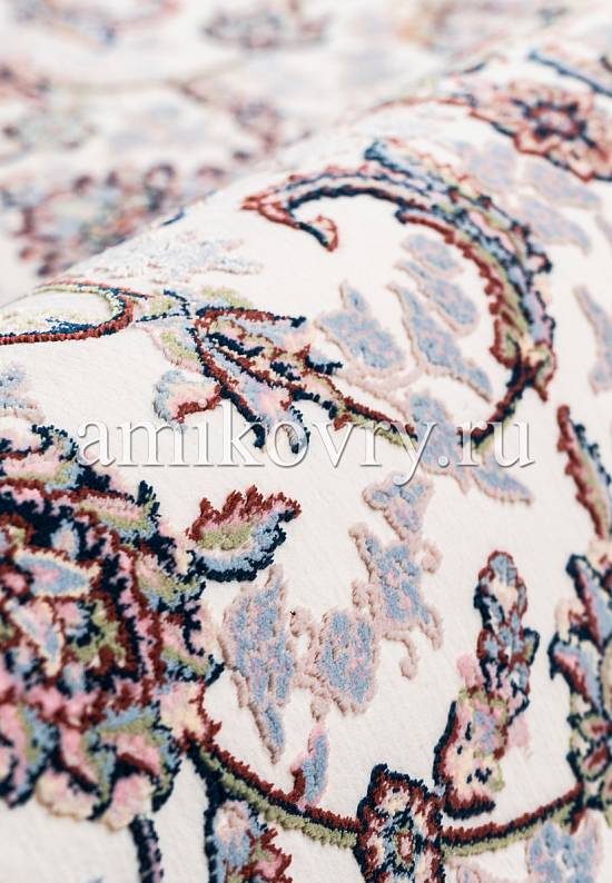 Иранский высокоплотный ковер Parmoon Cream-Dark Blue