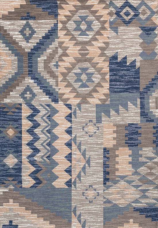 Гобеленовый ковер 026-blue/light beige