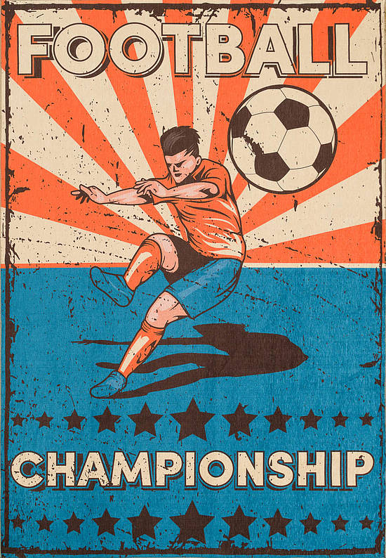 Безворсовый ковер для подростка Football