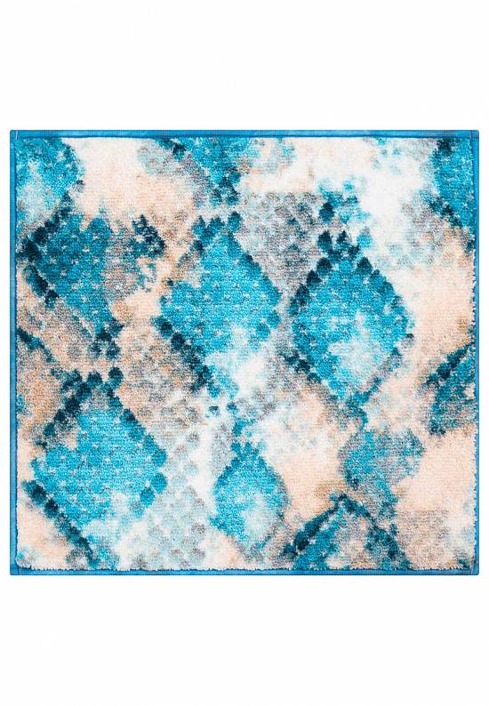 Квадратный коврик для ванной Snakeskin 01 Blue