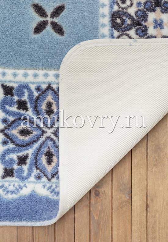 Голубой коврик для ванной Ceramic 01 Blue