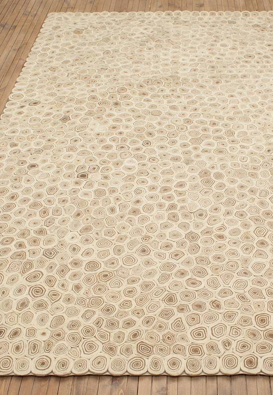 Ковер ручной работы с рельефом Chakri/Glued, Sewn-Ivory Brown
