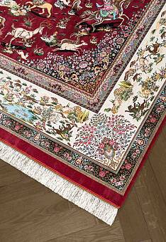 фрагмент ковра Ottoman Silk Shekargah-Modern Red