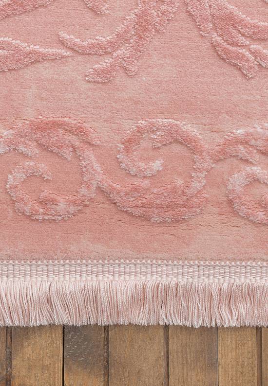 Турецкий однотонный ковер из акрила 5325 Pink
