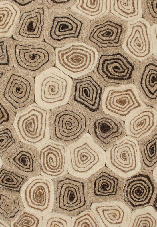 Ковер ручной работы с рельефом Chakri/Glued-Ivory Brown