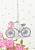 Белый коврик для ванной Vintage Bike 05 Dark Pink