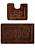 Коричневый комплект ковриков для ванной и туалета Maritime 2518 Brown BQ