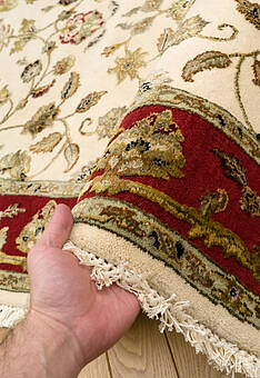 фактура ковра Kashan gold 10/10 CH-102-3-Ivory/Red овал