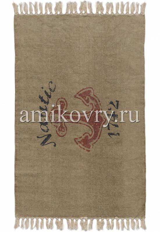 Безворсовый ковер ручной работы из Индии JHC-12 beige with nautic 1742 discount