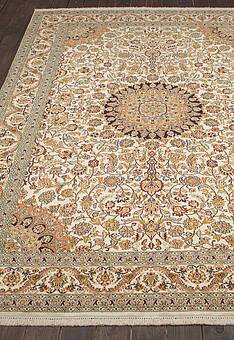 ковер в перспективе по ворсу Cashmir 243523-Nain beige/green