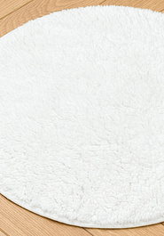 коврик для ванной в перспективе Confetti Bath Cotton Organic Soft Light 1601 White