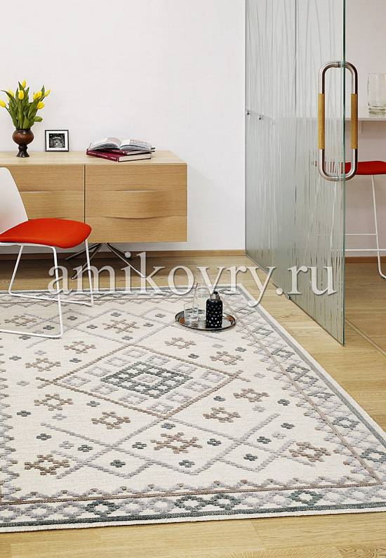 Шерстяной ковер Palanga-Grey-Beige