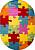 Недорогой синтетический ковер V820-Multicolor