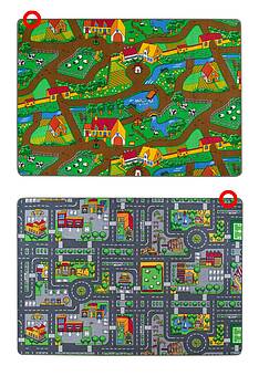дефект двустороннего игрового коврика Playmat DUO City Grey+Farm discount20