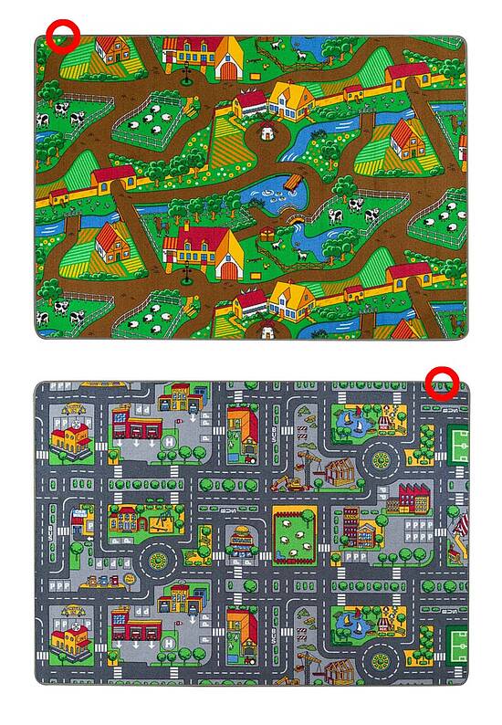 Двухсторонний детский игровой коврик DUO City Grey+Farm discount20