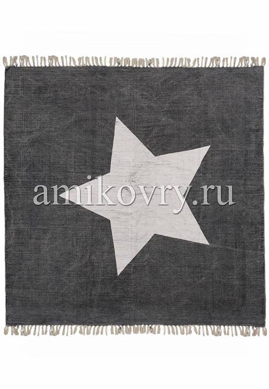Безворсовый ковер из хлопка JHC-03 blue-white one star