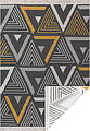 Двусторонний безворсовый ковер Arya AR 18 Yellow Grey
