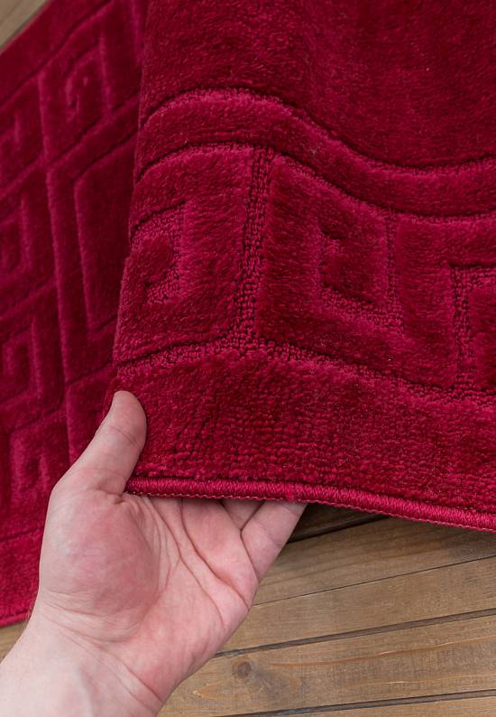 Бордовый коврик для ванной Ethnic 2577 Burgundy