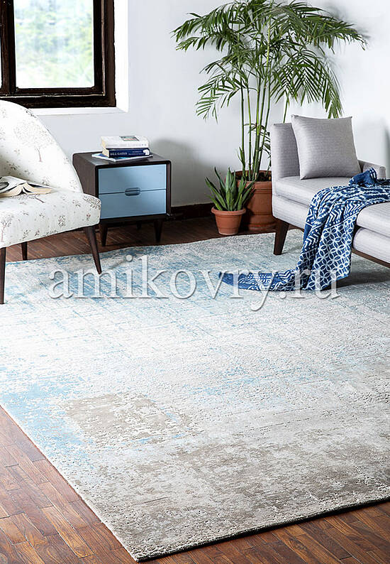 Элитный ковер ручной работы 8/8-RWB ESK-9014-Antique White/Light Sea Mist