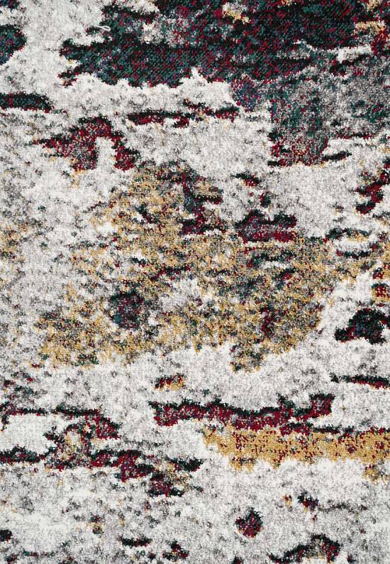 Современный синтетический ковер D824-Gray-Red 2