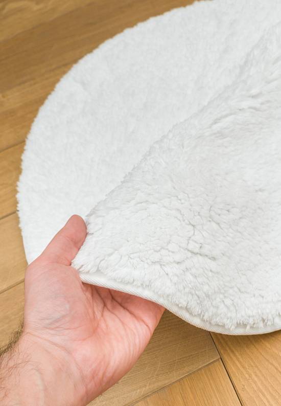 Белый коврик для ванной Organic Soft 1601 White