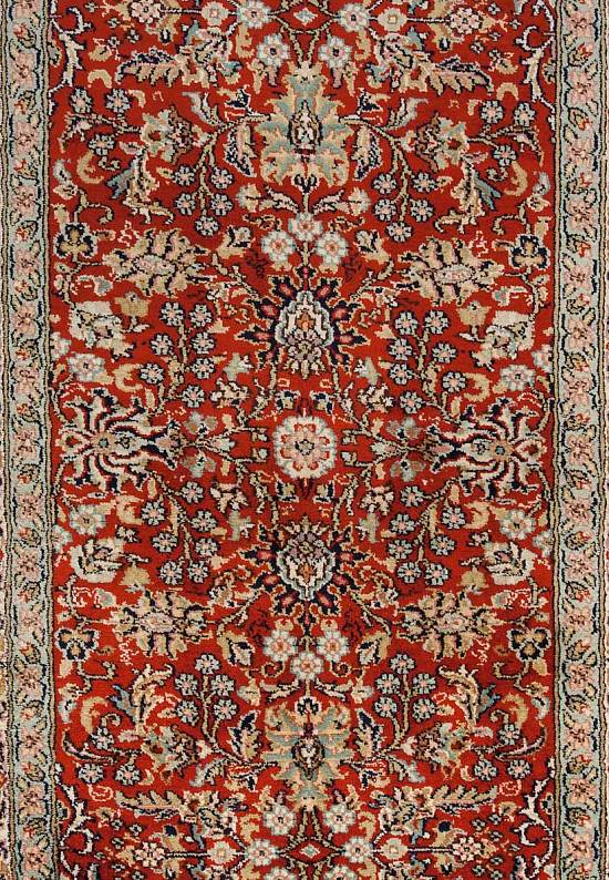 Шелковый ковер ручной работы из Индии 242102-Afshar red/beige