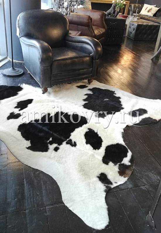 Натуральная шкура коровы Черно-белая 357 discount