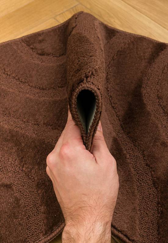 Коричневый комплект ковриков для ванной и туалета Symphony 2518 Brown PS