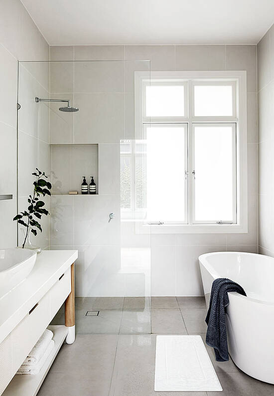 Белый коврик для ванной из хлопка White