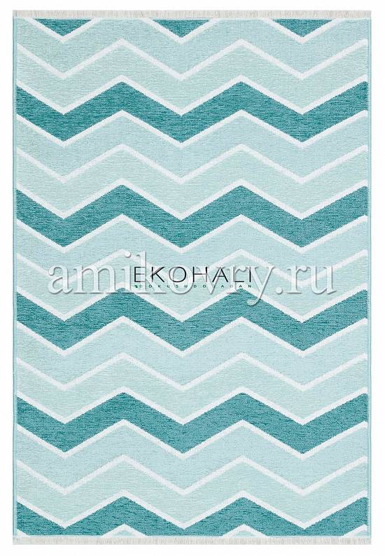Двусторонний безворсовый ковер из шенилла NK 05 Cream Aqua
