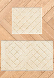 дизайн комплекта ковриков для ванной Confetti Bath Cotton Uni 17714 1640 Naturel-Ecru