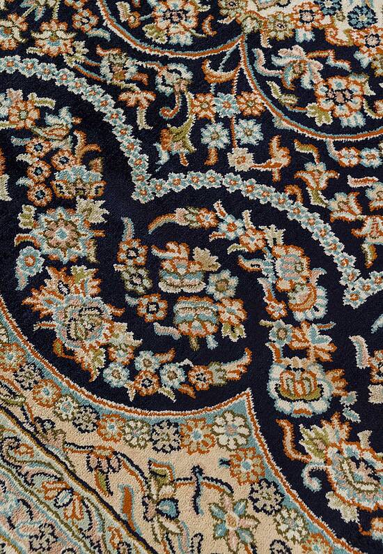 Шелковый ковер ручной работы IIST-GI7KKEKJ2 Kashan Blue