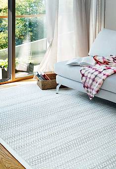 безворсовый ковер в интерьере изнаночной стороной Smart Weave Tsirgu-White