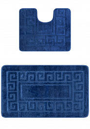 дизайн комплекта ковриков для ванной Confetti Bath Maximus Ethnic 2582 Dark Blue BQ