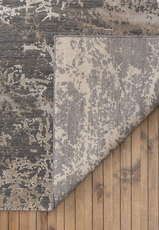 Дизайнерский ковер ручной работы 8/8-RWB ESK-411-Medium Gray/White Sand