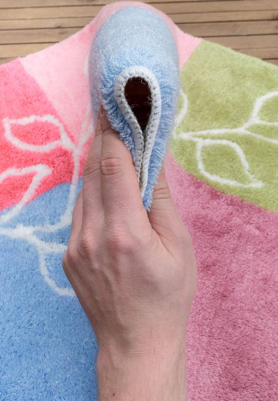 Разноцветный комплект ковриков для ванной комнаты и туалета Lagina 20 Baby Pink BDF