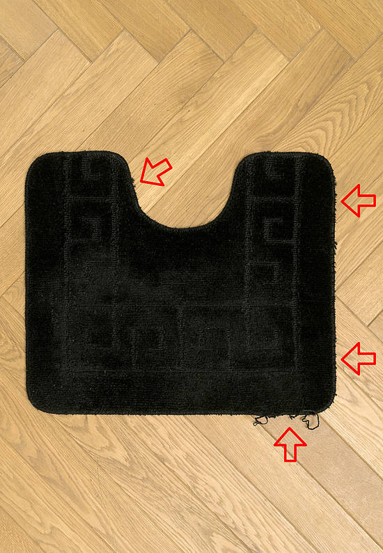 Черный комплект ковриков для ванной Ethnic 2513 Black BQ discount