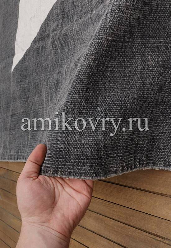 Безворсовый ковер из хлопка JHC-03 blue-white one star