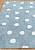 Детский стираемый ковер Polka Dots Blue-White