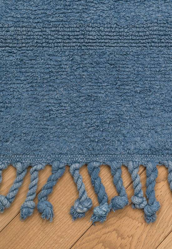 Синий коврик для ванной из хлопка Paloma-Denim Blue