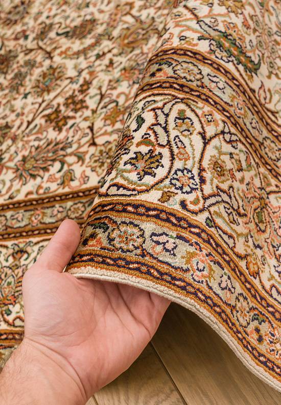Шелковый ковер ручной работы 234792-Shah Abas beige/beige