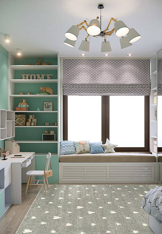 Недорогой современный ковер C210-Gray