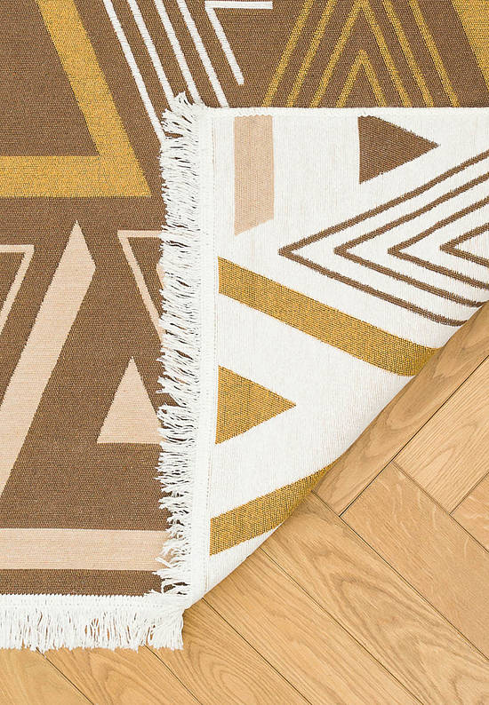 Двусторонний безворсовый ковер AR 18 Beige Yellow