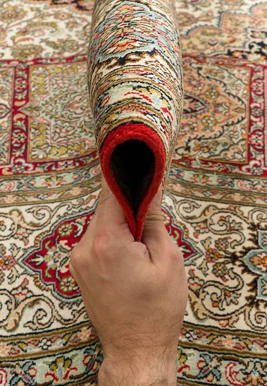 Шелковый ковер из Индии Shiraz Red Beige