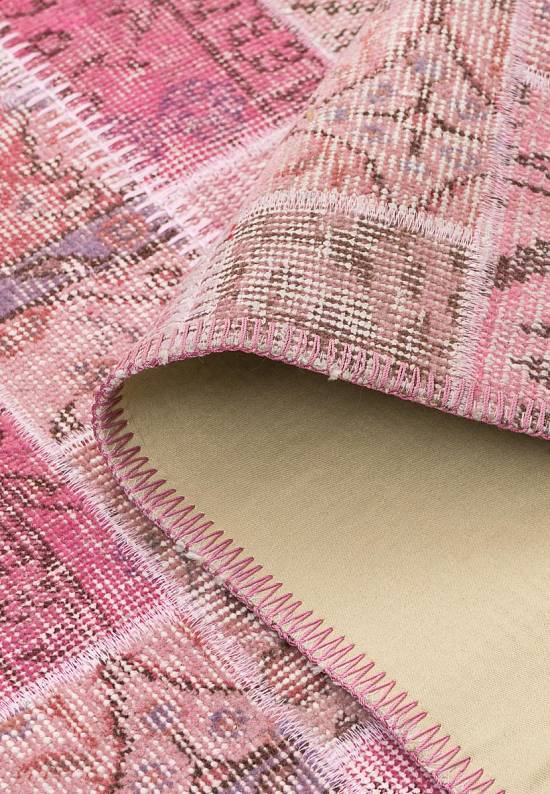 Безворсовый ковер-пэчворк ручной работы 178-Mystic Pink discount