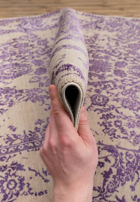 Ковер из шерсти с вискозой 610-Beige Purple