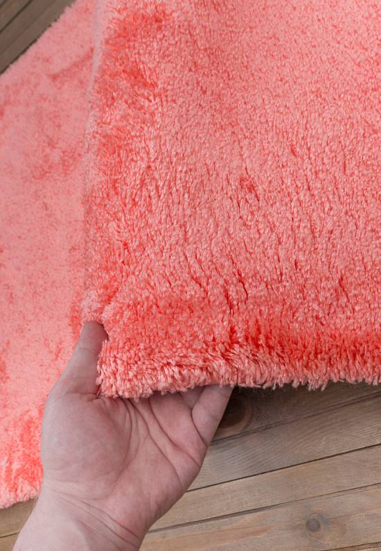 Розовый мягкий коврик для ванной 3526 Reddish Orange