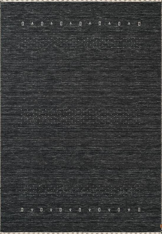 Двусторонний безворсовый ковер Tornio-Charcoal
